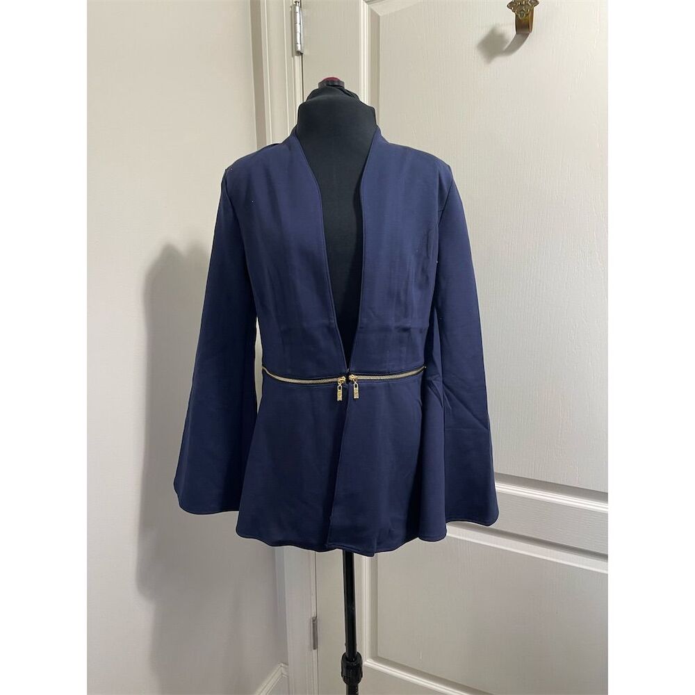 Iman Women's Blue Blazer Size S  Long Sleeve can wear long or cropped (sku512)